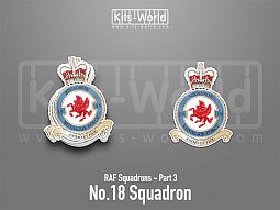 Kitsworld SAV Sticker - British RAF Squadrons - No.18 Squadron W:75mm x H:100mm 